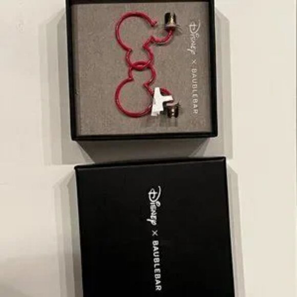 Disney Baublebar Earrings / Pierced Ears (new /‎ red/ Mickey Mouse / w/a) (Last) - Picture 5 of 11